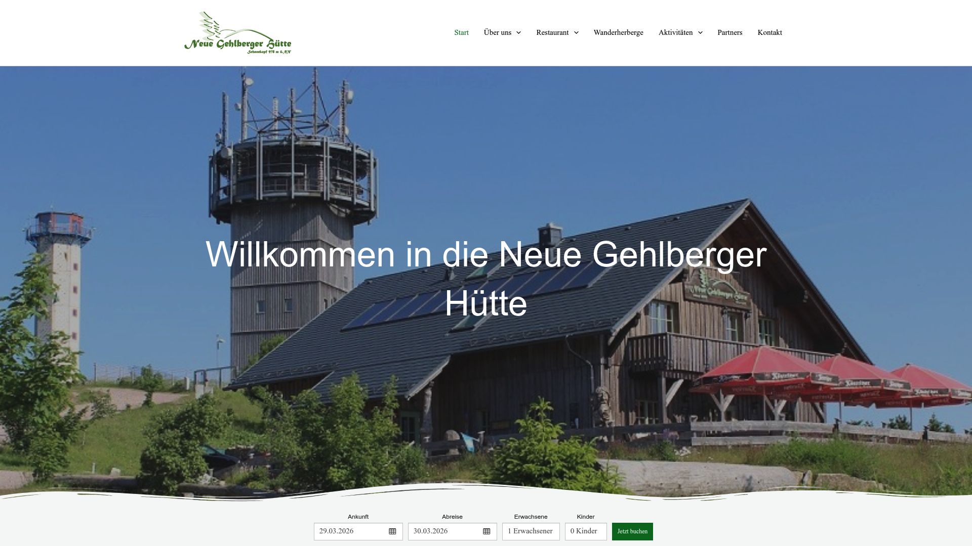 Screenshot Schneekopf Website